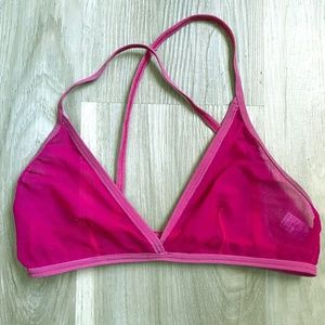 💖 American Apparel Pink Mesh Bra